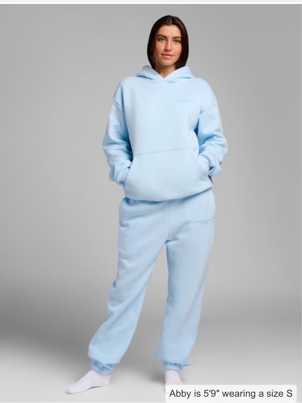 Comfrt Baby Blue Cozy Hoodie & Jogger Set size XS. NWT